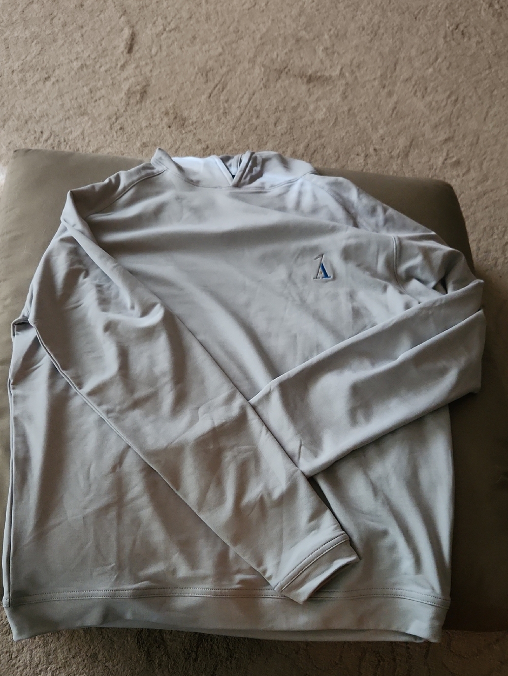 Peter Millar Light Gray Hooded Pullover